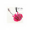 PIERCING / CERCEL PENTRU BURIC DIN OTEL ROZ PINK BUG BUBURUZA CU CRISTALE