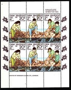 s3 -Noua Zeelanda 1981 - cat.nr.828-30,bloc, neuzat,perfecta stare