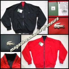 GEACA BARBATI 4XL SCURTA 2in1 SPORT ELEGANTA firma LACOSTE 2 FETE ROSU BLEUMARIN foto