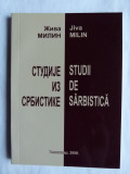 CARTE BANAT- JIVA MILIN, STUDII DE SARBISTICA, TIMISOARA, 2008