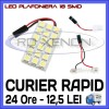 BEC AUTO LED LEDURI PLACUTA PLAFONIERA - 18 SMD - SOFIT FESTOON C5W C10W T10 W5W, Universal