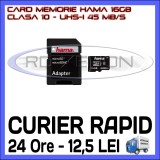 Cumpara ieftin CARD MEMORIE HAMA MICRO SDHC 16GB UHS-I 45 MB/S CLASA 10 + ADAPTOR SD, Micro SD, 16 GB