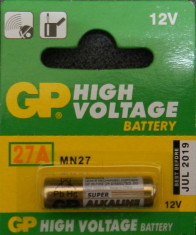Baterie GP GP27A BP27-BL5 Alcalina 12V 18mAh MN27 telecomanda LOGAN telecomenzi diverse etc - expira 2019 foto