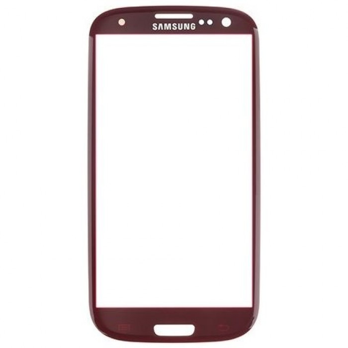 Geam Sticla glass Samsung S3 i9300 i9305 rosu