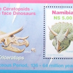 NAMIBIA 1997 - DINOZAURI 1 S/S, NEOBLITERATA - AS 102