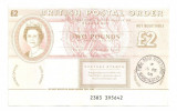 ANGLIA British Postal Order 2 POUNDS LIRE Manchester STAMP 1998 F