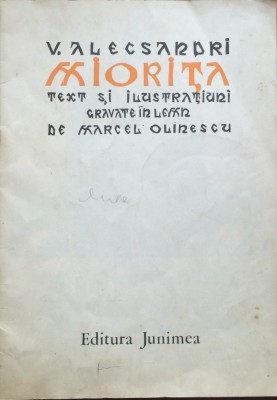 MIORITA - V. Alecsandri - Text si ilustratiuni gravate in lemn de M Olinescu foto