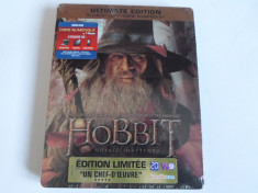 The Hobbit - An Unexpected Journey DVD+Blu-Ray, Nou, sigilat, carcasa metal- Franceza+Engleza foto