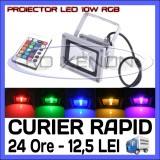 PROIECTOR LED 10W - RGB CU TELECOMANDA - IP65 - ILUMINARE DECORATIVA - 220V, ZDM