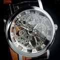 Ceas BARBATI CASUAL WINNER MECANIC SKELETON ARGINTIU, AURIU| CEAS LUX-ELEGANT | CALITATE | CEL MAI MIC PRET GARANTAT, Mecanic-Automatic, Inox