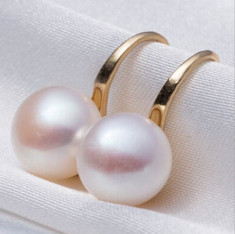 Cercei cu perle, filati cu aur de 14K #025 foto