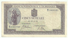 ROMANIA 500 LEI 1941 [8] foto