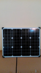 Panouri Solare 50w Fotovoltaice Mono pt bec led, pompa apa 12v, acumulatori , frigider 12v , invertor , rulota , gradina , iluminat foto