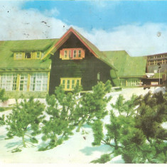 CPI (B4909) MUNTII BUCEGI. CABANA "PIATRA ARSA", EDITURA MERIDIANE, CIRCULATA, 09.9.1981, STAMPILE, TIMBRU