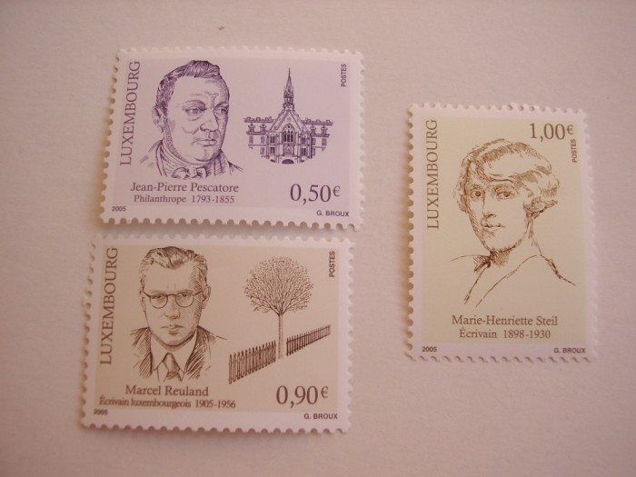 Luxemburg 2005 personalitati MI 1687-1689 MNH