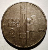 C.280 ITALIA VITTORIO EMANUELE III 2 LIRE 1926 RARA, Europa