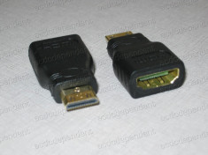 conector adaptor miniHDMI - HDMI adaaptor cablu HD tableta foto