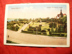 Ilustrata Turnu Severin - Vedere din Parcul Rozelor 1932 Ed.Libr.Maurice Loewenstein T.Severin foto