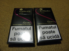 Sobranie Superslims Pink (roz) tigari sigilate timbrate Romania foto