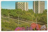 % carte postala (ilustrata)-MAMAIA-Hotelurile Unirea si National, Circulata, Printata