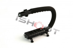 Suport de filmare tip cage Commlite Video Handle CS-VX pentru DSLR-uri si camere video de dimensiuni medii foto