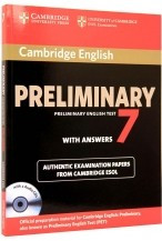 Cambridge Preliminary (PET) 7 Tests with answers foto