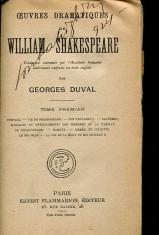 Oeuvres dramatiques de William Shakespeare - Autor : Georges Duval - 61119 foto