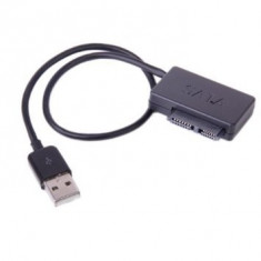 Cablu adaptor SATA 13 Pini mama - USB 2.0 tata 34 cm Slimline SATA CD DVD Rom foto