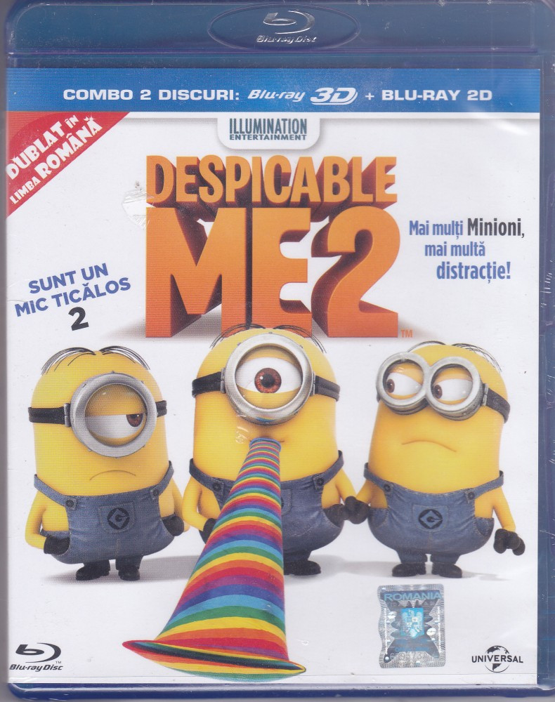BluRay film animatie 3D: Despicable Me 2 (Sunt un mic ticalos 2 - sigilat,  dublat si cu subtitrare in lb. romana - 2 BluRay-uri) | arhiva Okazii.ro