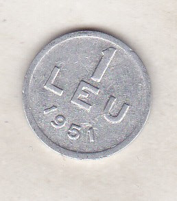 bnk mnd Romania 1 leu 1951 aluminiu