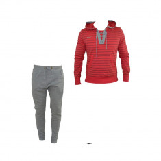 Trening - Nike - Cr Ronaldo Ed - Model De Primavara - Rosu cu Gri - Din Bumbac - Pantaloni Conici - Masuri S M L XL B232 foto