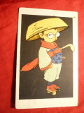 Ilustrata - Felicitare - micul japonez , inc. sec.XX