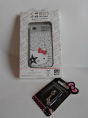 Husa IPhone 4/ 4S - KISS Hello Kitty - Accesoriu Bonus - (Nou) foto