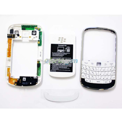 Carcasa Blackberry 9900 alba originala foto