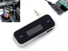 2 in 1 Hands Free si Modulator Fm auto pentru iPod / iPhone / Telefon Mobil / MP3 Player foto