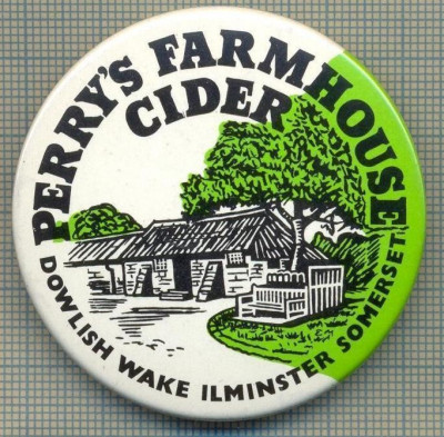 1895 INSIGNA - PERRY&amp;#039;S FARMHOUSE CIDER (MUZEU DE BAUTURI NATURALE TIP CIDRU)- DOWLISH WAKE ILMINSTER SOMERSET- MAREA BRITANIE -starea care se vede foto