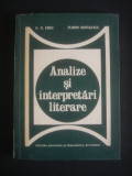 G. G. Ursu, Florin Mihailescu - Analize si interpretari literare