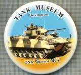 1894 INSIGNA - TANK MUSEUM(MUZEUL TANCURILOR) -BOVINGTON - GNK WARRIOR MCV- MAREA BRITANIE - TEMATICA MILITARA -starea care se vede