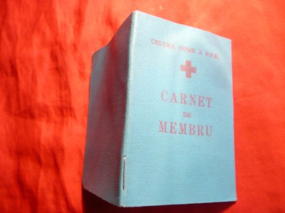 Carnet Membru - Crucea Rosie , numerotat , 1959 foto