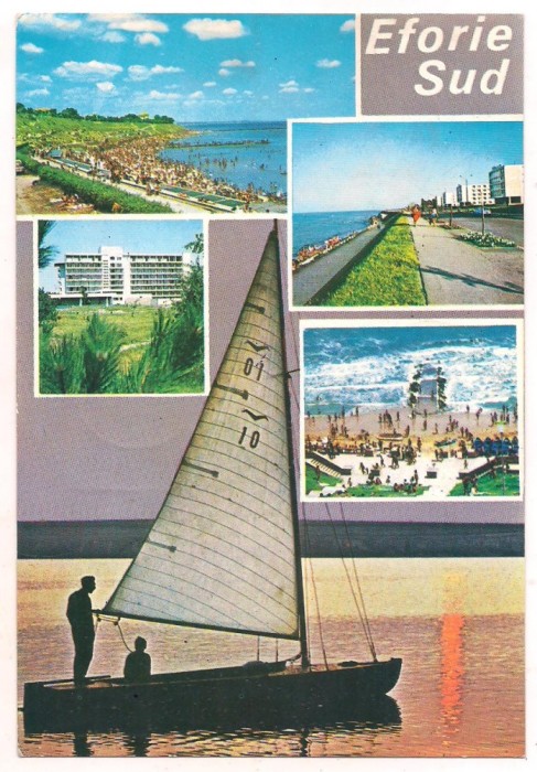 % carte postala (ilustrata)-EFORIE SUD-colaj