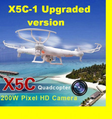 DRONA cu camera video SYMA X5C-1 Upgraded version Quadcopter 2,4 GHZ, +card 4GB+cititor - LICITATIE OKAZIE, NOI foto