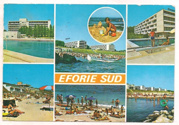 % carte postala (ilustrata)-EFORIE SUD-colaj
