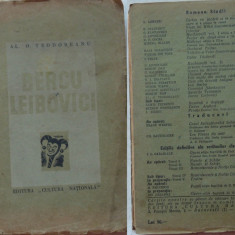 Al. O. Teodoreanu , Bercu Leibovici ,1938 , Editura Cultura Nationala , editia 1