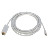 Mini DisplayPort la HDMI (3m) alb compatibil Apple Macbook Lenovo Dell