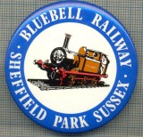 1934 INSIGNA - BLUEBELL RAILWAY -SHEFFIELD PARK SUSSEX - REGATUL UNIT AL MARII BRITANII -TEMATICA TRENURI SI CAI FERATE -starea care se vede