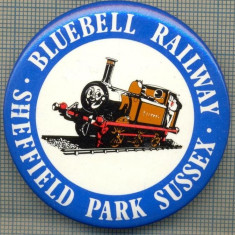 1934 INSIGNA - BLUEBELL RAILWAY -SHEFFIELD PARK SUSSEX - REGATUL UNIT AL MARII BRITANII -TEMATICA TRENURI SI CAI FERATE -starea care se vede
