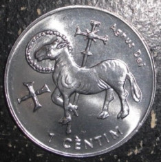 Andora 1 cetim 2002 UNC Agnus Dei foto