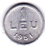 4) RPR.moneda 1 leu 1951 foto