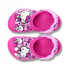 Papuci Crocs copii Hello Kitty Candy Ribbons Neon Magenta/Carnation (Crc12948-6L4) foto