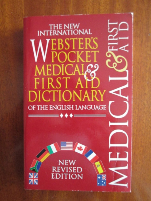 WEBSTER POCKET MEDICAL and FIRST AID DICTIONARY (DICTIONAR MEDICAL LB. ENGLEZA, editie de buzunar, 2001 - STARE IMPECABILA!!!)